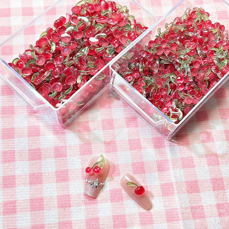 Köröm Dísz Cherry 3D Resin