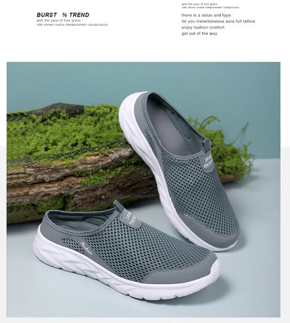 Férfi Nyári Papucs - Lélegző Hálós Slip-On Félcipő