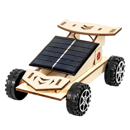 Napelemes Fa Autó Diy Puzzle