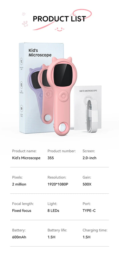 Mini Mikroszkóp 500x Videó