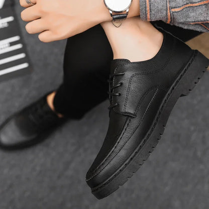 Férfi Luxus Bőr Cipő Olasz Oxford - Klasszikus Üzleti Brogue Loafer Barna