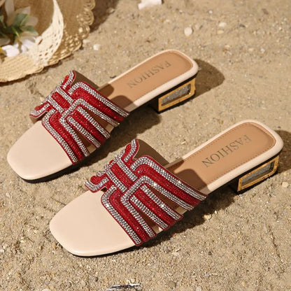 PU Leather Shoes with Square Heels