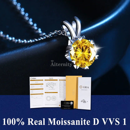 Moissanite Igazi Női Nyaklánc