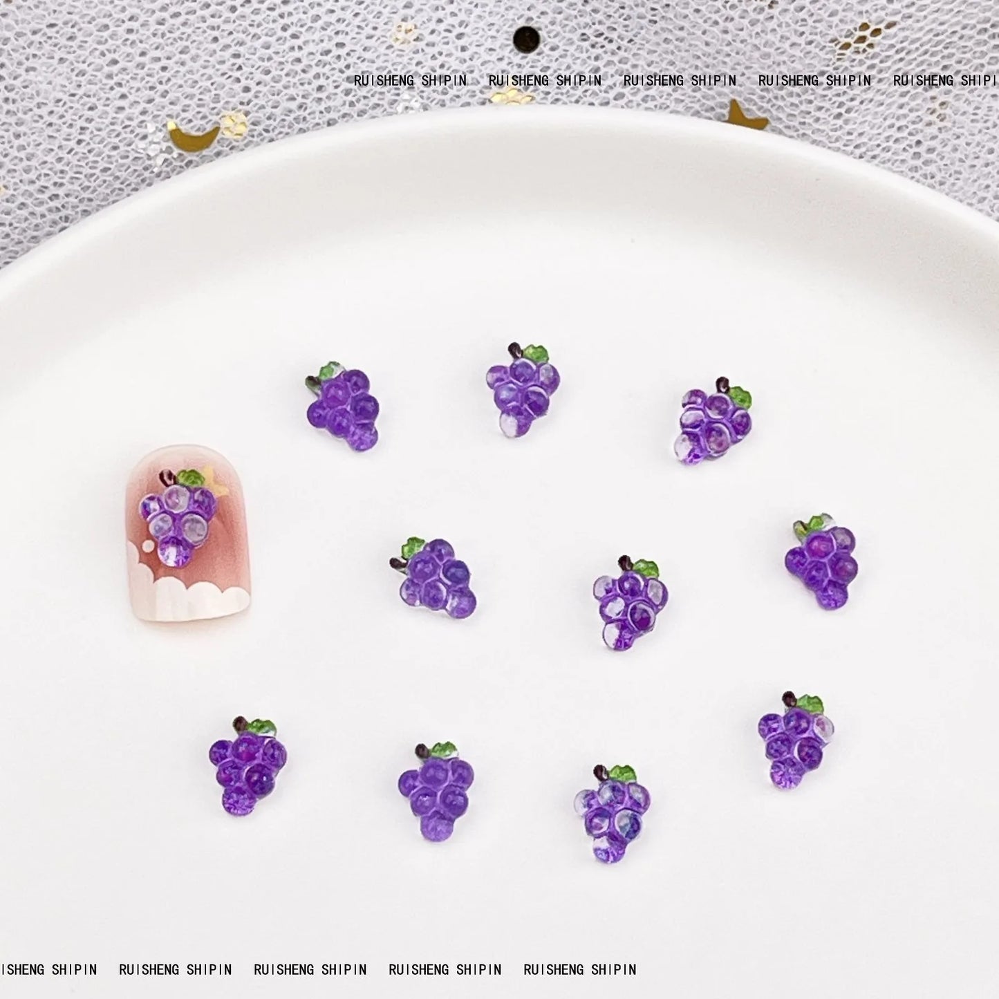Köröm Dísz Cherry 3D Resin