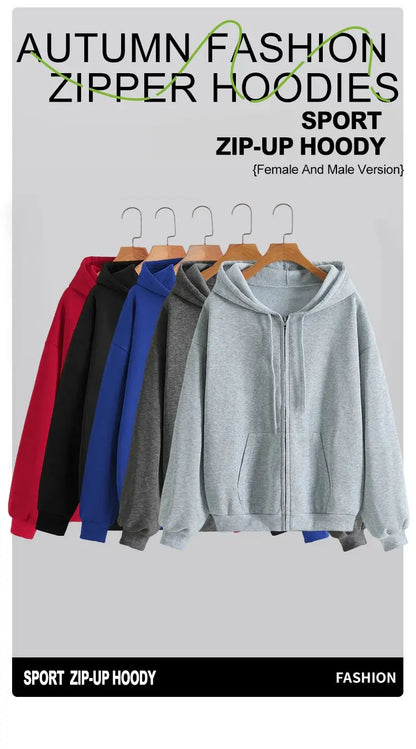 Férfi Meleg Fleece Zip Hoodie