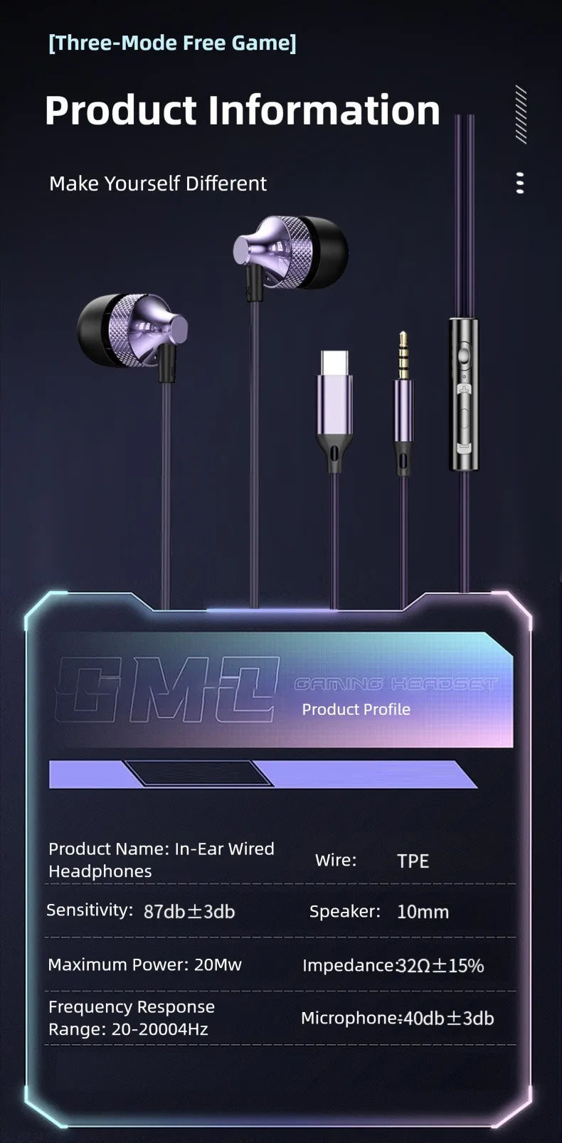 Dolby Audio Fülhallgató USB-C