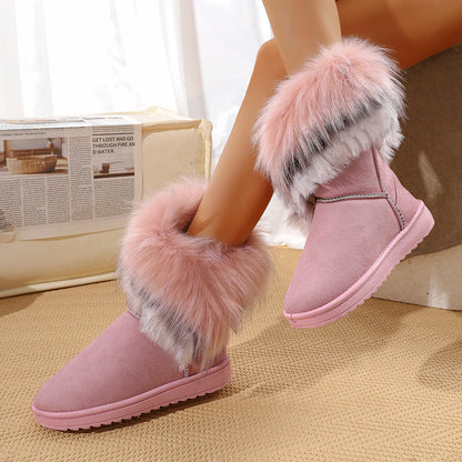 Bequeme Stiefel mit Flockobermaterial