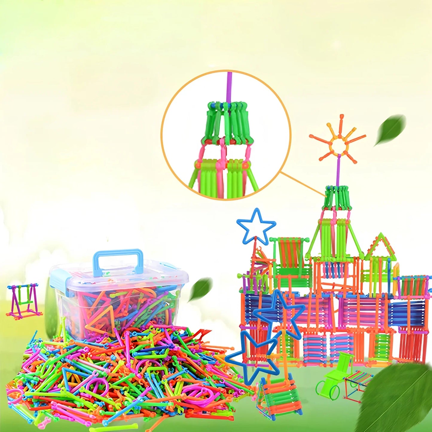 Színes Oktató 3D Puzzle Rudak