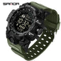 SANDA Herrenuhr, wasserdicht, LED