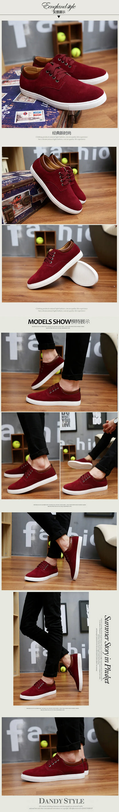 Férfi Divatos Sneaker - Velúr Bőr Casual Cipő Nagy Méretben