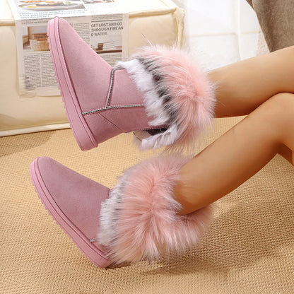 Bequeme Stiefel mit Flockobermaterial