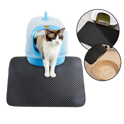 Macska Litter Mat 30x30 Cm - Vízálló Dupla Réteg Csúszásmentes és Mosható 1/2/3 Db