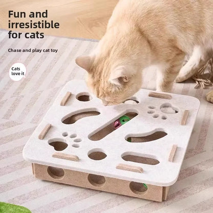 Macska Rejtvény Játék Filcből Készült Puzzle Doboz Labdás Edző Játék - Beltéri Edzés És Szórakozás