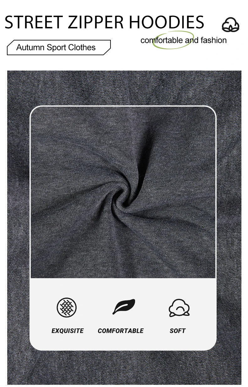 Férfi Meleg Fleece Zip Hoodie