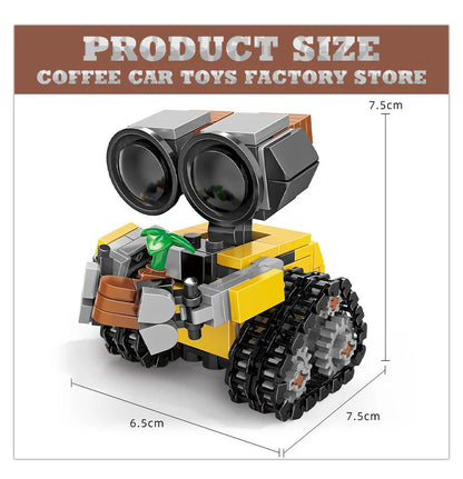 Disney Space Mini Robot MOC Építő Bricks Játékok - 217 Darabos Tracked Bot Modell Klasszikus Sci Fi Gyerekeknek