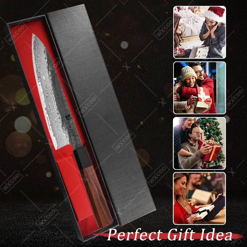 WXCOO Santoku Kés Damascus Pro
