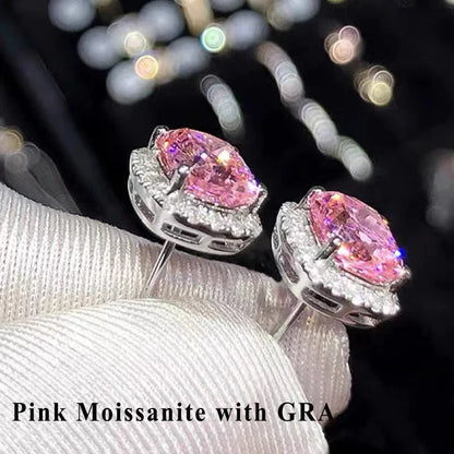 Moissanite Csavaros Fülbevaló