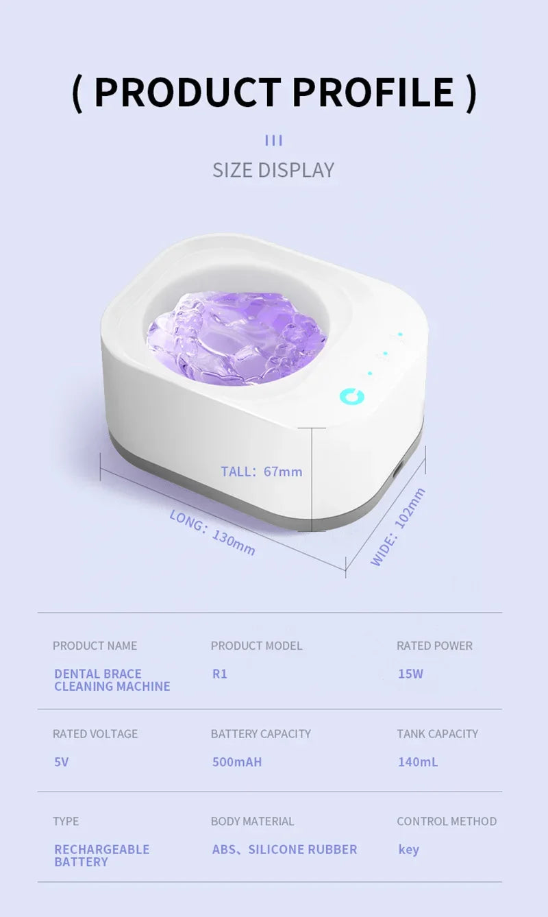 Xiaomi 50kHz UV Ultrahangos Tisztítógép - Fogszabályzó, Ékszer, Szemüveg Tisztító, 3 Fokozat