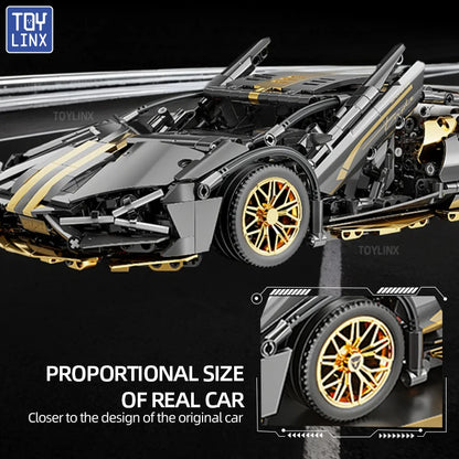 Prémium Építőkocka Szett 1280 db - 1:14 Sport Autó Modell Felnőtteknek