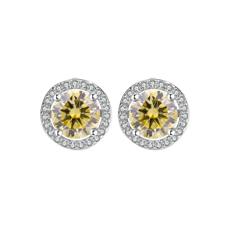 Moissanite Csavaros Fülbevaló