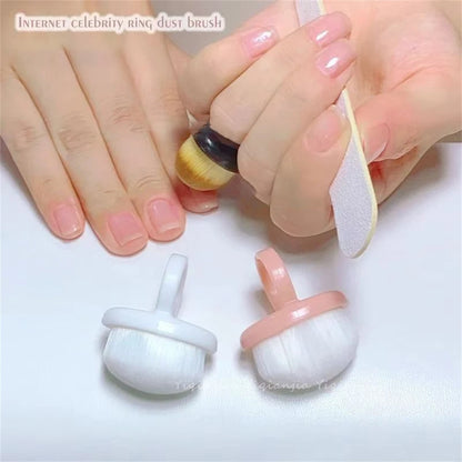 Nagelpuderpinsel, oval, fein