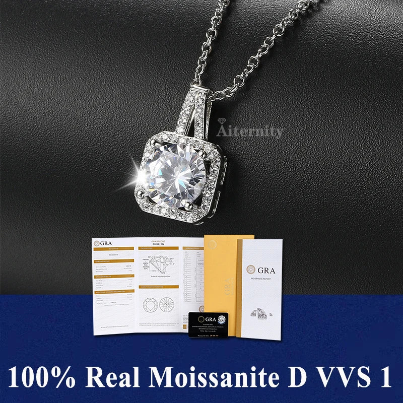 Moissanite Igazi Női Nyaklánc