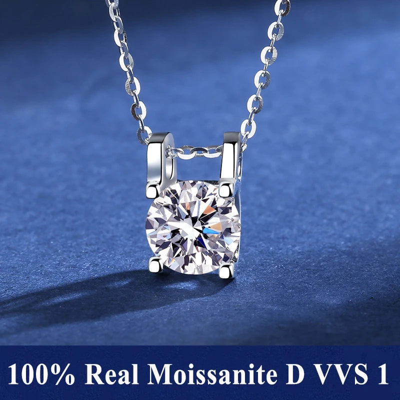 Moissanite Nyaklánc 1Ct D Szín