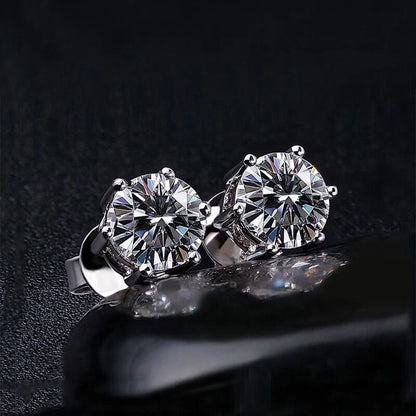 Moissanite Csavaros Fülbevaló