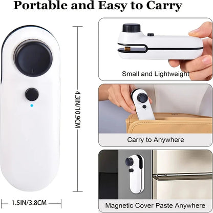 Xiaomi USB Töltésű 2in1 Tasakzáró - Hőhegesztő és Vágó, Mágneses, Hordozható
