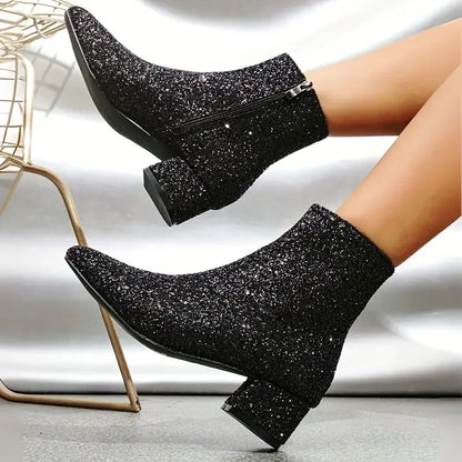 Damenschuhe PU-Stiefel mit Absatz