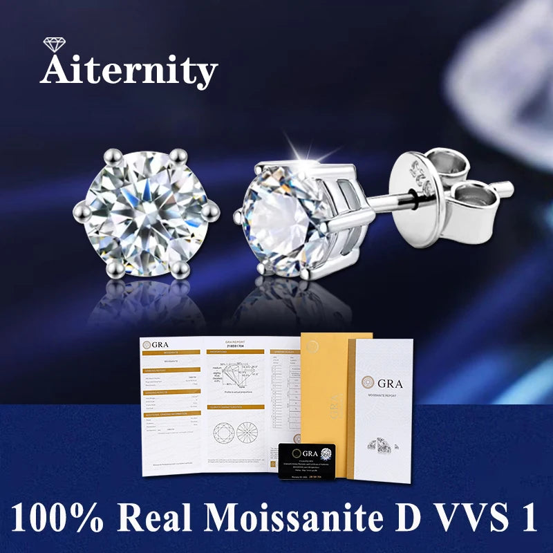 AITERNITY Moissanite Fülbevaló