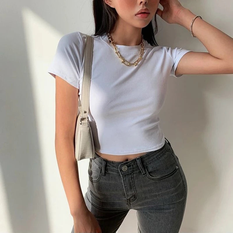 Női Crop Top Soft JEYONGZOOCN