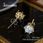 0.5-2.0ct Moissanite Studs Earrings With GRA Certificate Pass Diamond tester Pen For Men Women 925 Silver Wedding Gemstone - BAALAAZ