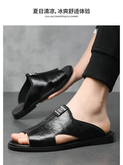 DUTRIEUX Herren-Hausschuhe mit PU-Sohle