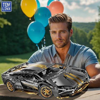 Prémium Építőkocka Szett 1280 db - 1:14 Sport Autó Modell Felnőtteknek