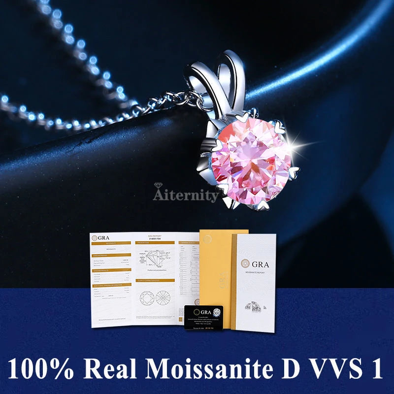 Moissanite Igazi Női Nyaklánc