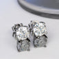 0.1ct-2ct D Color Certified Moissanite Stud Earrings Lab Created Diamond 925 Sterling Silver Wedding - BAALAAZ