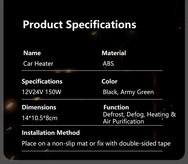 Xiaomi 12V/24V Autós Fűtőventilátor 150W - Digitális Kijelző, Jégtelenítés, Páramentesítés