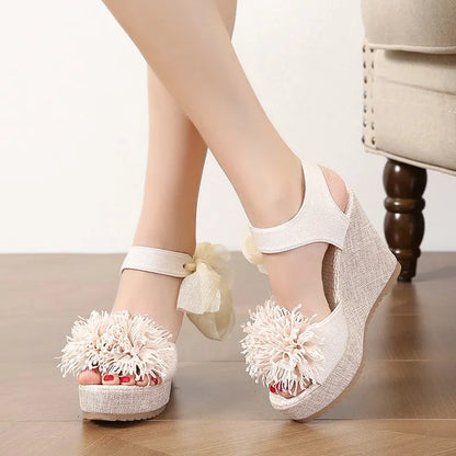 RZSMTYA Damen-Sandalen hoch