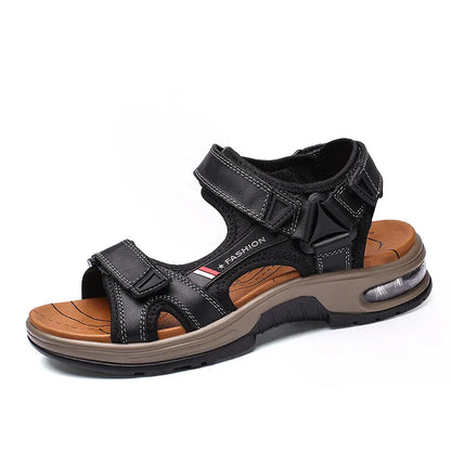 Férfi Bőr Szandál Nyári Strandpapucs - Kényelmes Outdoor Szandál
