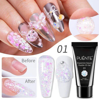 Puente Cat Eye Gel Fényes Kék