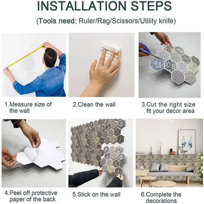 Öntapadós Csempe 3D Matrica