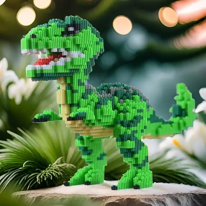 Zöld Dinó Építő Blokkok - Lego Kompatibilis Otthoni Dekoráció és Oktatási Játék Gyerekeknek