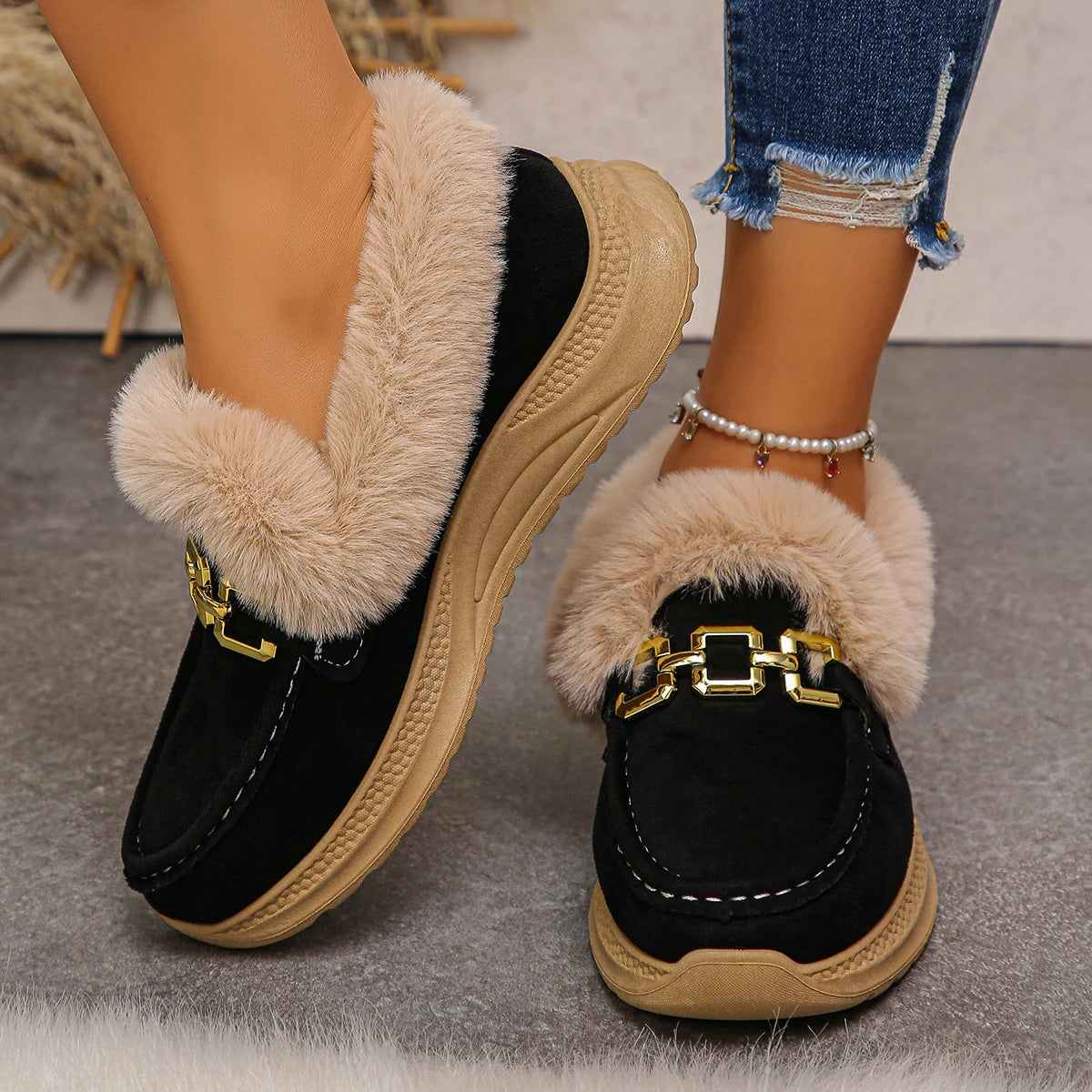 Stiefeletten mit warmem Plüschfutter
