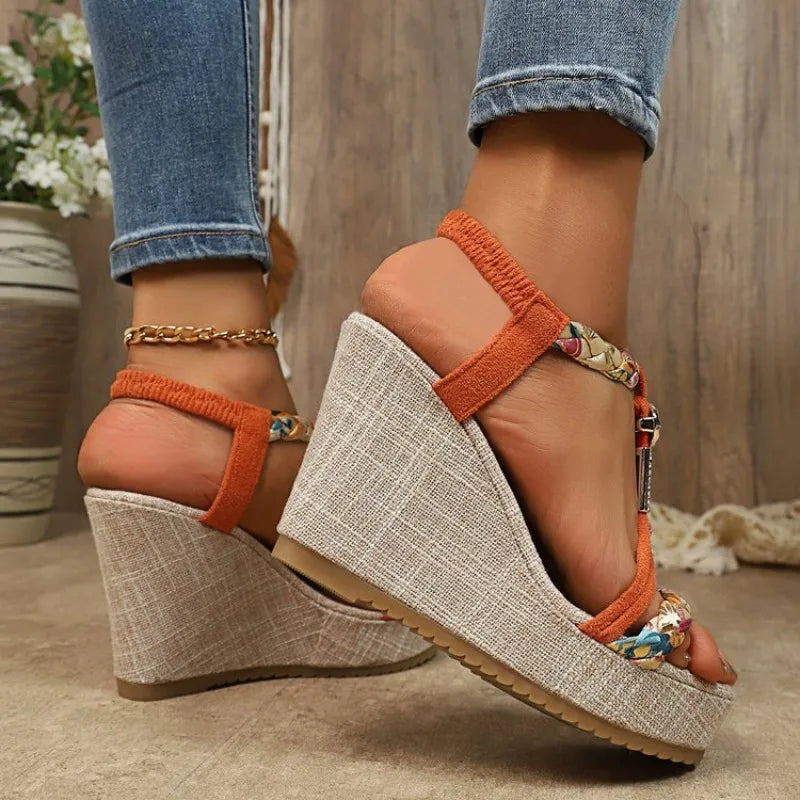 RZSMTYA Damen-Sandalen Flock