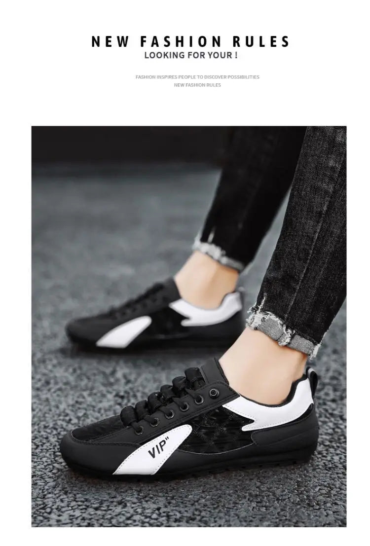 Férfi Nyári Félcipő Baotou Papucs - Divatos Lapos Talpú Bean Shoes