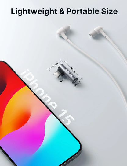 Type-C 3.5mm 90° Audió Adapter