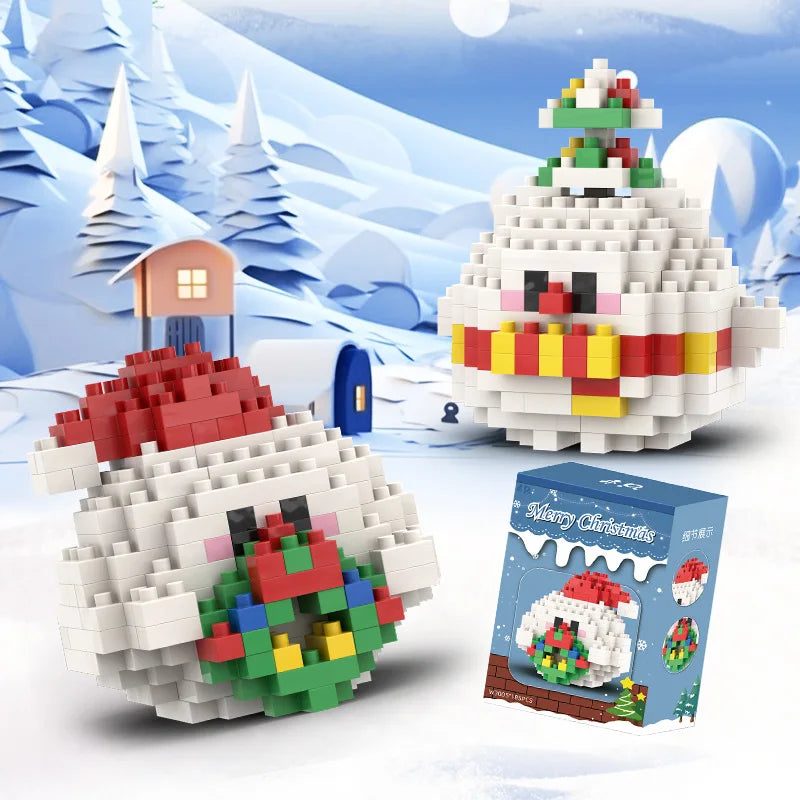 Mini Építő Kocka Mikulás DIY