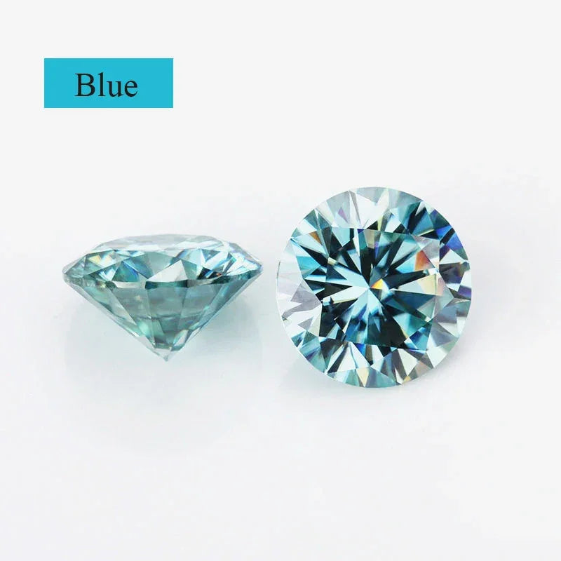 0.5-6ct Rare Colored Moissanite Loose Stone Real VVS1 Lab Grown Princess Crystal Yellow Pink Certified Heart Moissanite Diamonds - BAALAAZ