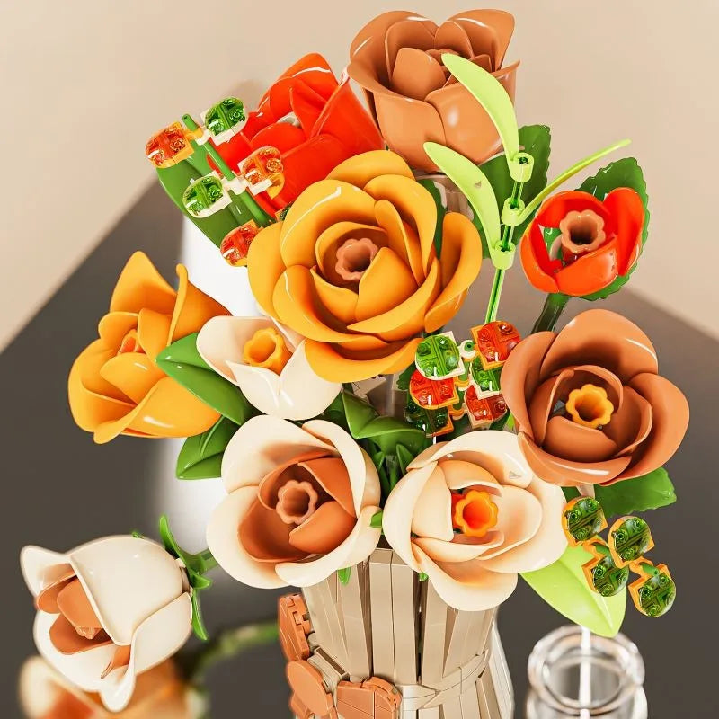 NONECE Rosen-Bausteine ​​Dekor